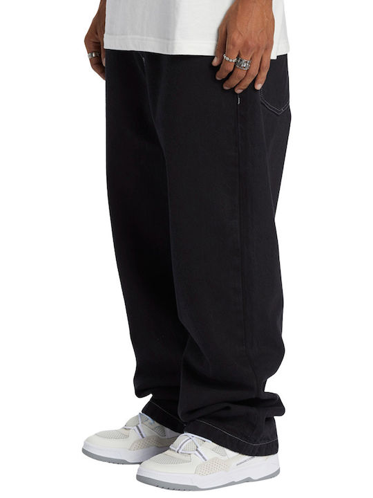 Worker Men's Jeans Pants with Loose Baggy Fit Black