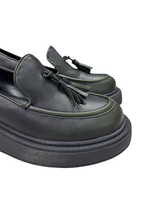 Women's Moccasins in Green Color