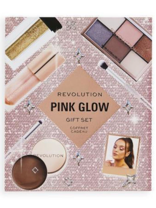 Revolution Beauty Pink Glow Gift Set Makeup Palettes & Sets for Face Eyes & Lips Pink Glow 2 Pieces