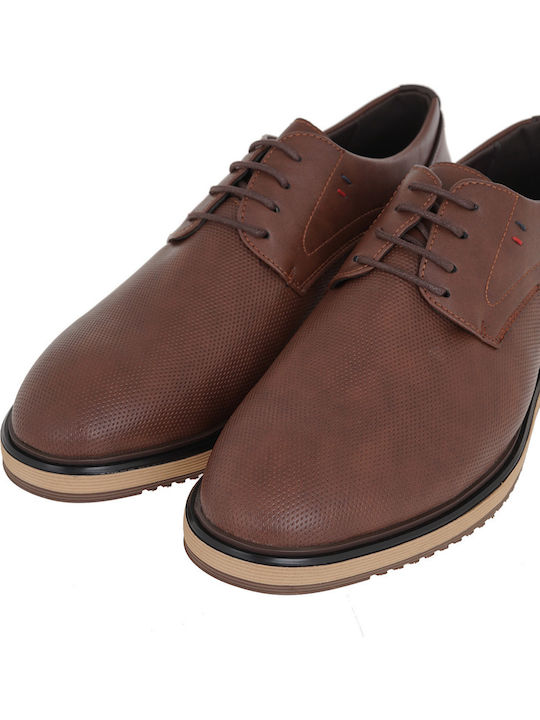 Men's Synthetic Leather Casual Shoes Tabac Brown