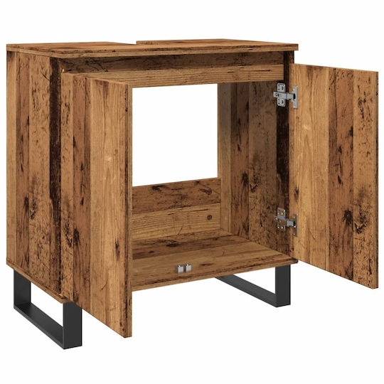 vidaXL Countertop without Sink L58xW33xH60cm Old Wood