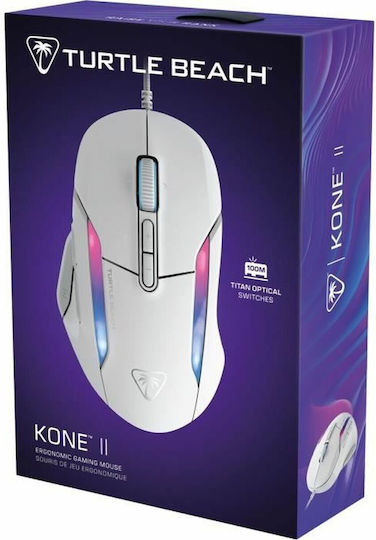 Turtle Beach Kone II RGB Gaming Ποντίκι 26000 DPI Λευκό