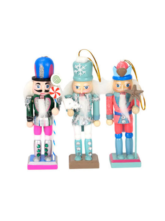 Set Weihnachtsbaumschmuck Nussknacker Holz 3 Stück