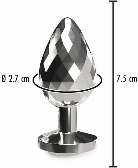 ToyJoy Diamond Dop Anal Mici Argintie