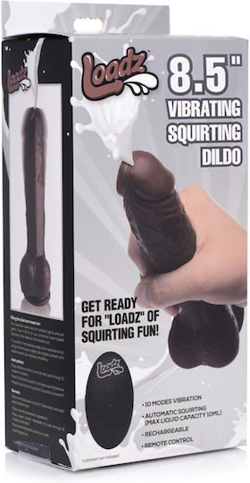XR Ρεαλιστικό Dildo με Όρχεις και Δυνατότητα Εκσπερμάτωσης Καφέ 22cm