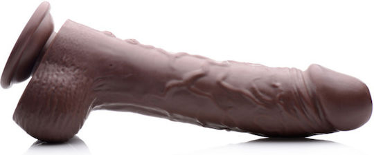 XR Ρεαλιστικό Dildo με Όρχεις και Δυνατότητα Εκσπερμάτωσης Καφέ 22cm