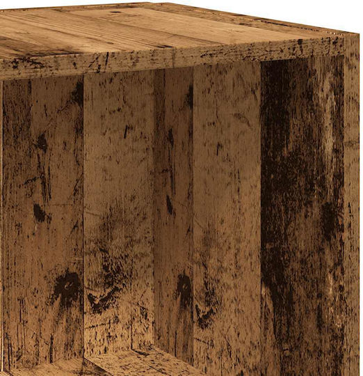 Eckiges Wandregal Braune 33x33x132cm