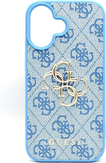 Guess 4g Pu Big Logo Back Cover Durable Blue (iPhone 16)