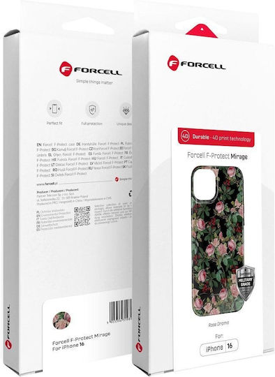 Forcell F-protect Mirage Задна корица Силикон Устойчив Rose Drama (iPhone 16)