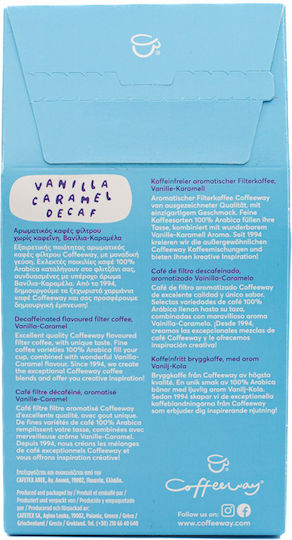 Coffeeway Filterkaffee Entkoffeiniert Arabica Vanille & Karamell Gemahlen 200gr