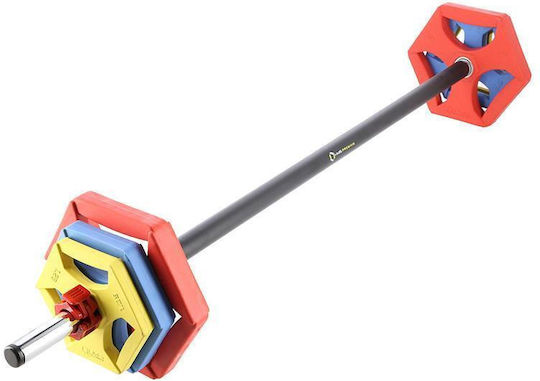HMS Set cu greutăți de 20kg Lungime 140.5cm cu coliere