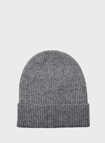 Beanie Beanie with Rib Knit in Gray color