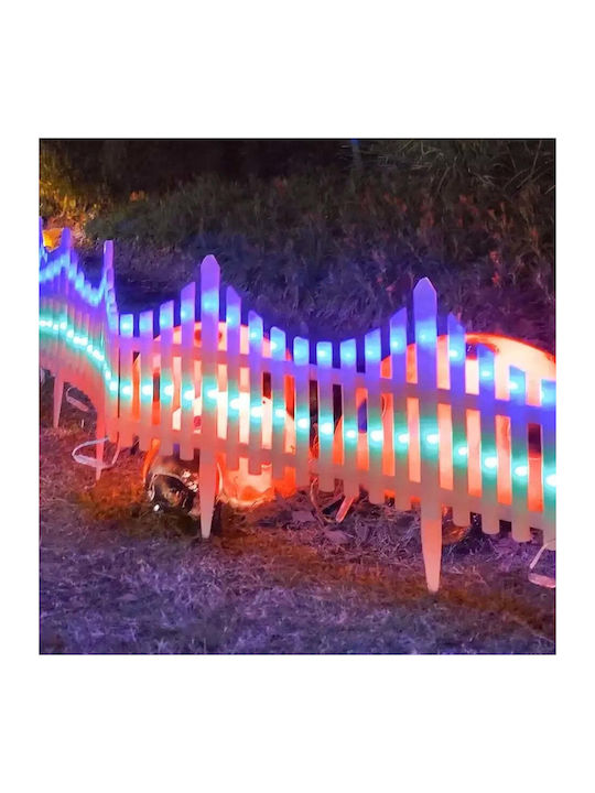 Iluminată De Crăciun Figurină Gardul Alb 280x280cm.