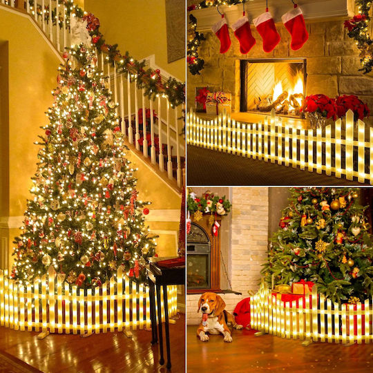 Beleuchtet Weihnachtliche Figur Zaun Weiß 280x280cm