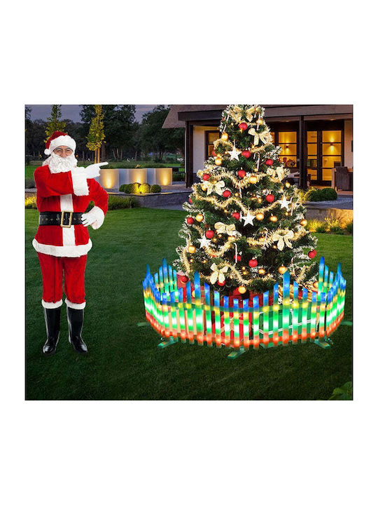 Iluminată De Crăciun Figurină Gardul Alb 280x280cm.