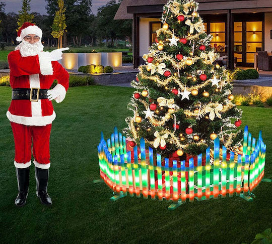 Beleuchtet Weihnachtliche Figur Zaun Weiß 280x280cm