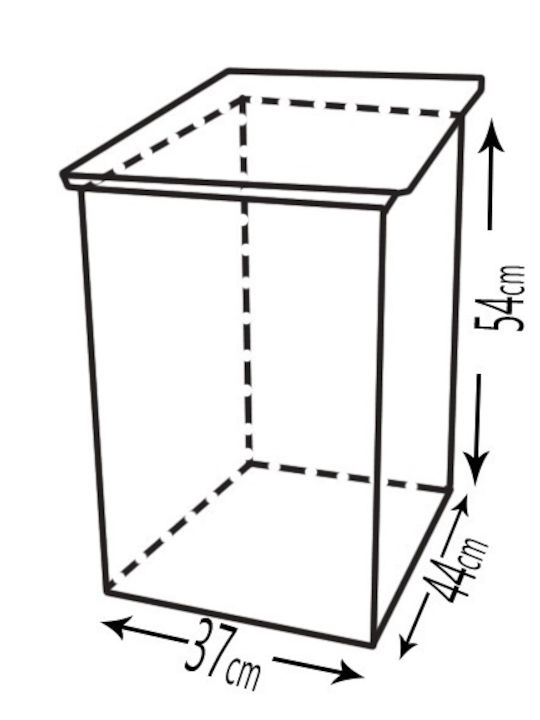 GTMED Μεταλλικό Κουτί Αποθήκευσης Ξύλων 37x54x44cm Ασημί