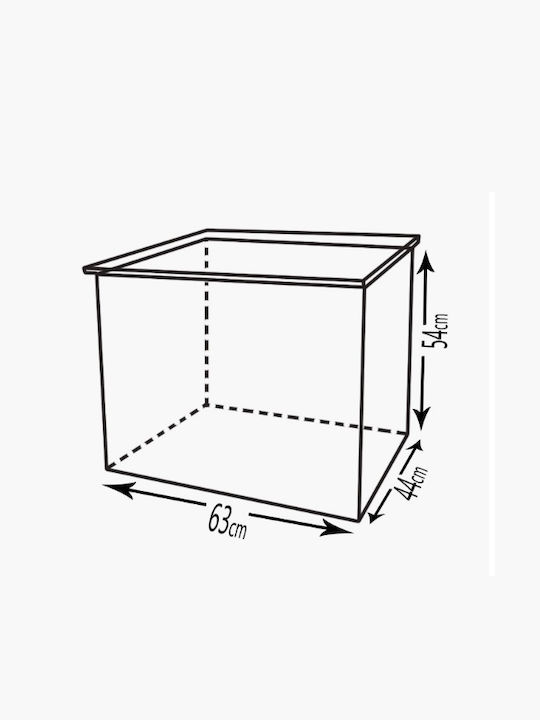 GTMED Μεταλλικό Κουτί Αποθήκευσης Ξύλων 63x54x44cm Χρυσό