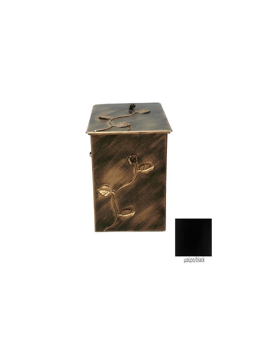 GTMED Μεταλλικό Κουτί Αποθήκευσης Ξύλων 37x54x44cm Μαύρο