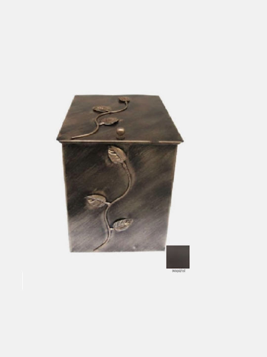 GTMED Metallic Box Wood Storage 37x54x44cm Bronze