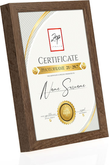 Κορνίζα Zep Certificate 21x29.7 Καφέ