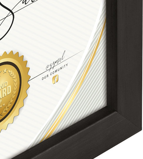 Ramă pentru Certificat Zep 21x29.7 Negru