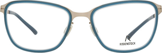 Rodenstock Weiblich Metallisch Brillenrahmen Blau R2566 B