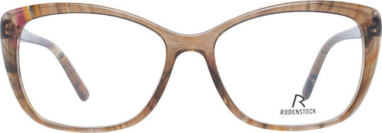Rodenstock Γυναικείος Κοκκάλινος Σκελετός Γυαλιών Πεταλούδα Καφέ R5333 D