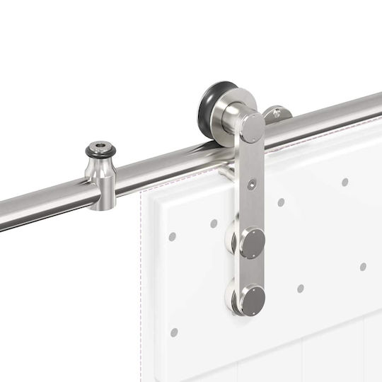 Vidaxl Sliding Door Mechanism Silver 200 cm Stainless Steel