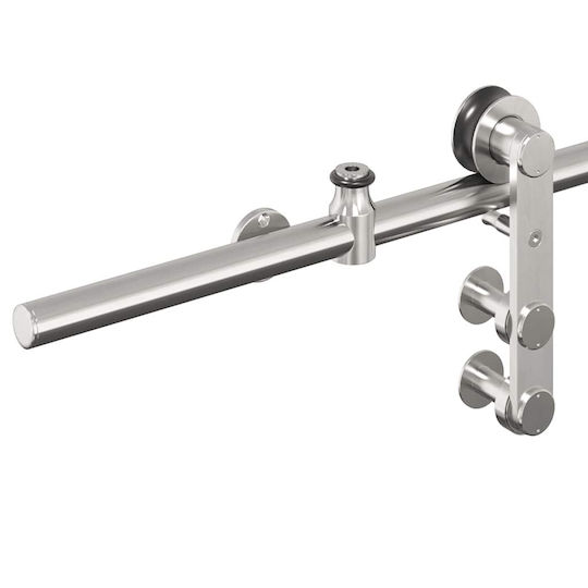 Vidaxl Sliding Door Mechanism Silver 200 cm Stainless Steel