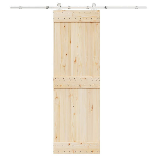 Vidaxl Schiebetürmechanismus Silber 200 cm Edelstahl