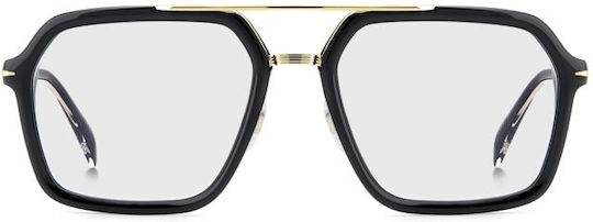 David Beckham Metal Eyeglass Frame Gold DB 7128 2M2