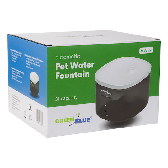 Green Blue Automatic Dog and Cat Feeder and Waterer 3L 21x18x14.5cm