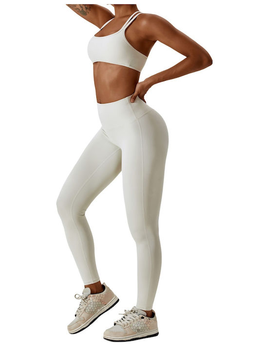 Amor Amor Set Women's Training Leggings Cream