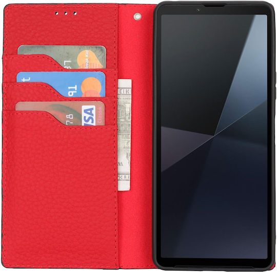 Wallet Piele / Plastic / Silicon Negru (Xperia 10 VI)