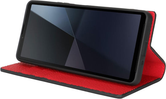 Wallet Piele / Plastic / Silicon Negru (Xperia 10 VI)