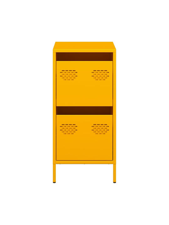 Sideboard Cabinet made of Metal with Drawers Mustard 35x39x73.5cm