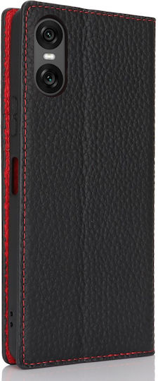Wallet Piele / Plastic / Silicon Negru (Xperia 10 VI)