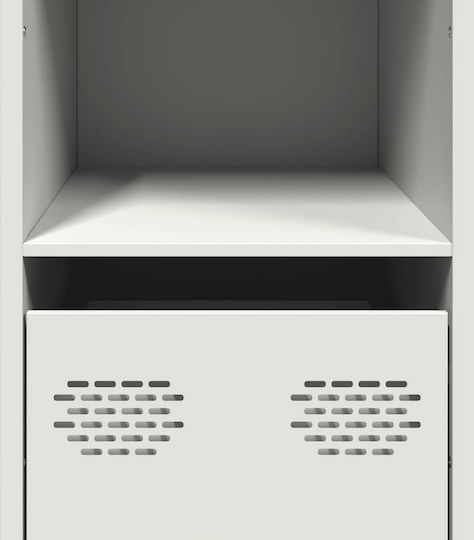 Sideboard made of Metal with Drawers White 101.5x39x73.5cm