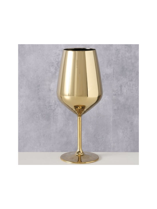 Boltze Glass Water / White Wine made of Glass in Gold Color Goblet 490ml