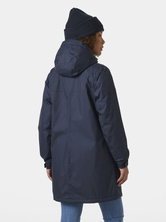 Helly Hansen Women's Hiking Lifestyle Jacket Waterproof for Winter with Hood Navy