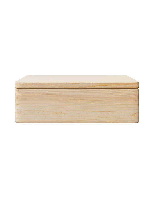 vidaXL Ξύλινο Κουτί Αποθήκευσης με Καπάκι Καφέ 40x30x13cm