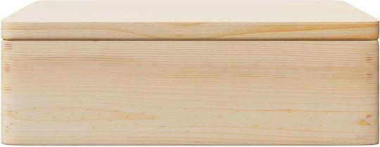 vidaXL Дърво Кутия за съхранение с капак Кафяв 40x30x13см 1бр