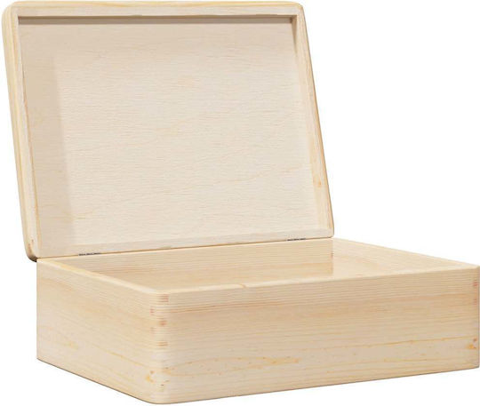 vidaXL Дърво Кутия за съхранение с капак Кафяв 40x30x13см 1бр