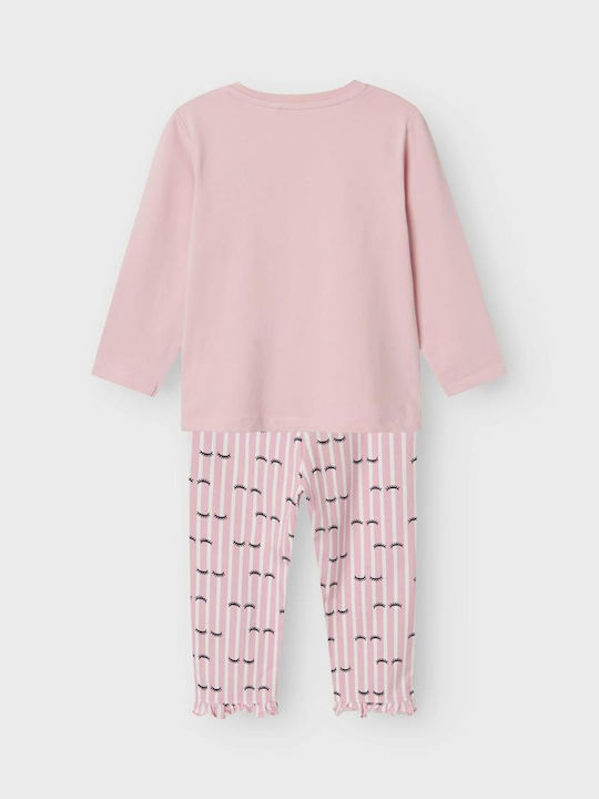 Name It Pijama pentru copii De iarnă Din bumbac Roz Unicorn