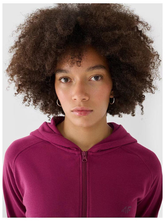 Women's Sweatshirt Jacket Hooded Purple