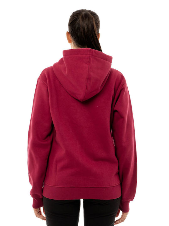 Be:Nation Women's Hooded Cardigan Burgundy