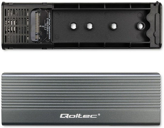Qoltec Θήκη για Σκληρό Δίσκο M.2 SATA III με σύνδεση USB 3.0 σε Γκρι χρώμα