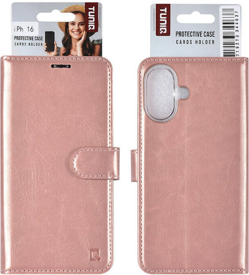 Tuniq Wallet Synthetic Leather Rose Gold (iPhone 16)