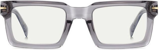 David Beckham Plastic Eyeglass Frame Gray DB 7126 KB7